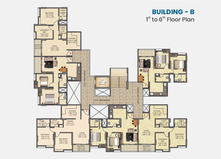 vishmaya floor plan b 1to 6