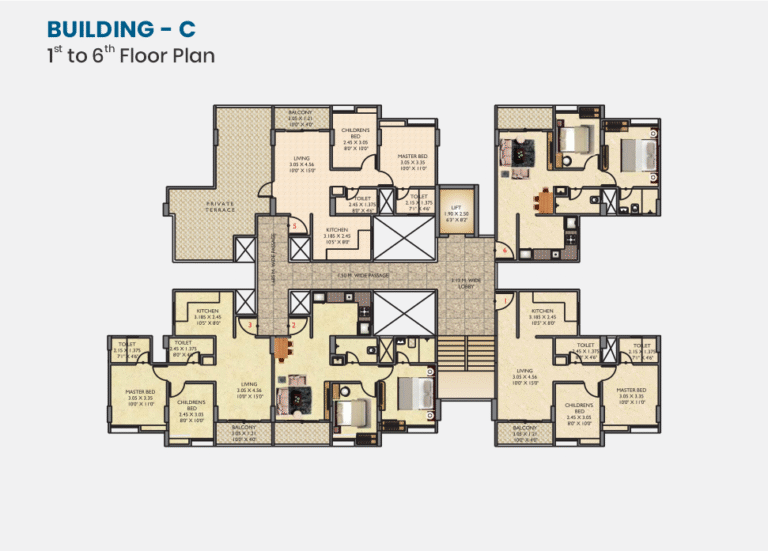 vishmaya floor plan c 1to 6